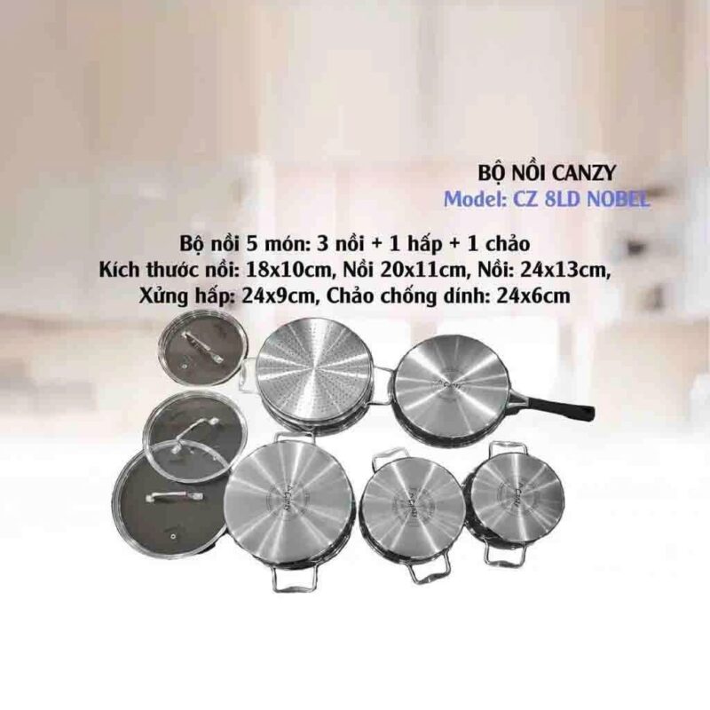 BỘ XOONG NỒI 5 MÓN CANZY CZ 8LD NOBEL - z6903317390639 b3886a4c44ef7a5bd8e68280b76115b4