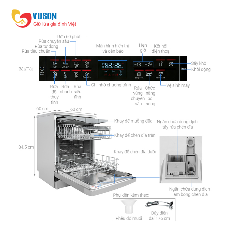 MÁY RỬA CHÉN 14 BỘ BOSCH SMS6ECI93E SERI 6 - 9 SMS6ECI93E
