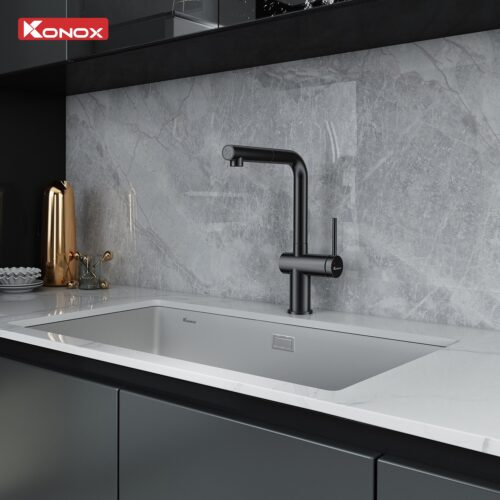 VÒI RỬA DÂY RÚT KONOX SREAM SMART GUN METAL - Voi rua bat day rut Stream Smart Gun Meta 3 500x500 1