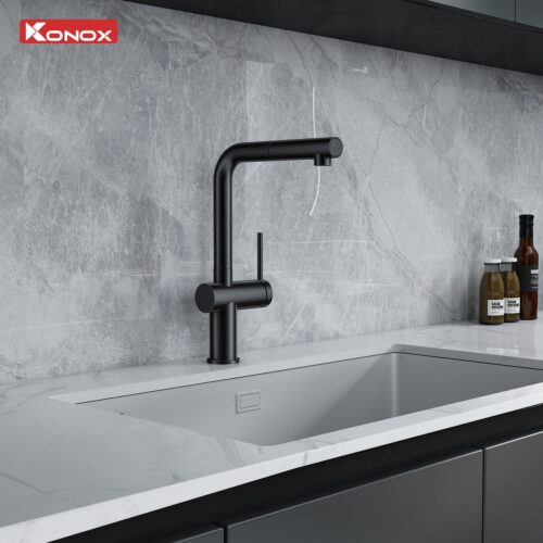 VÒI RỬA DÂY RÚT KONOX SREAM SMART GUN METAL - Voi rua bat day rut Stream Smart Gun Meta 4 500x500 1